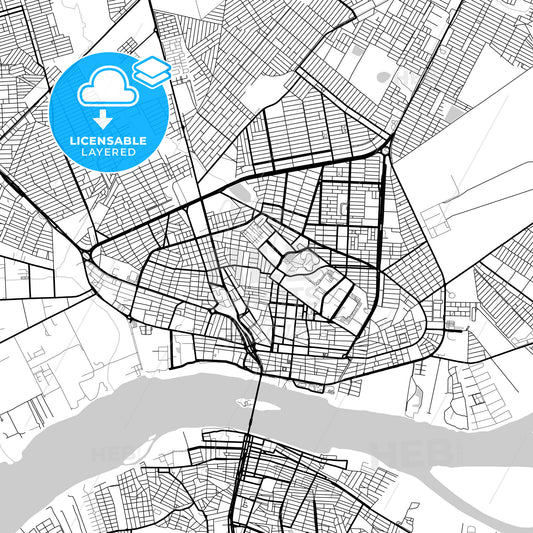 Layered PDF map of Petrolina, Brazil