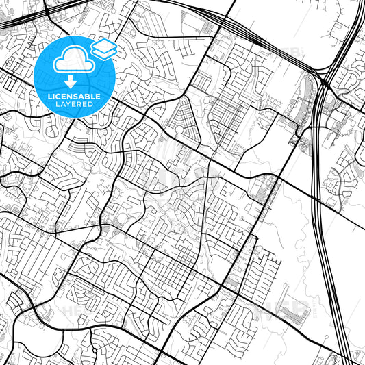 Layered PDF map of Pflugerville, Texas, United States