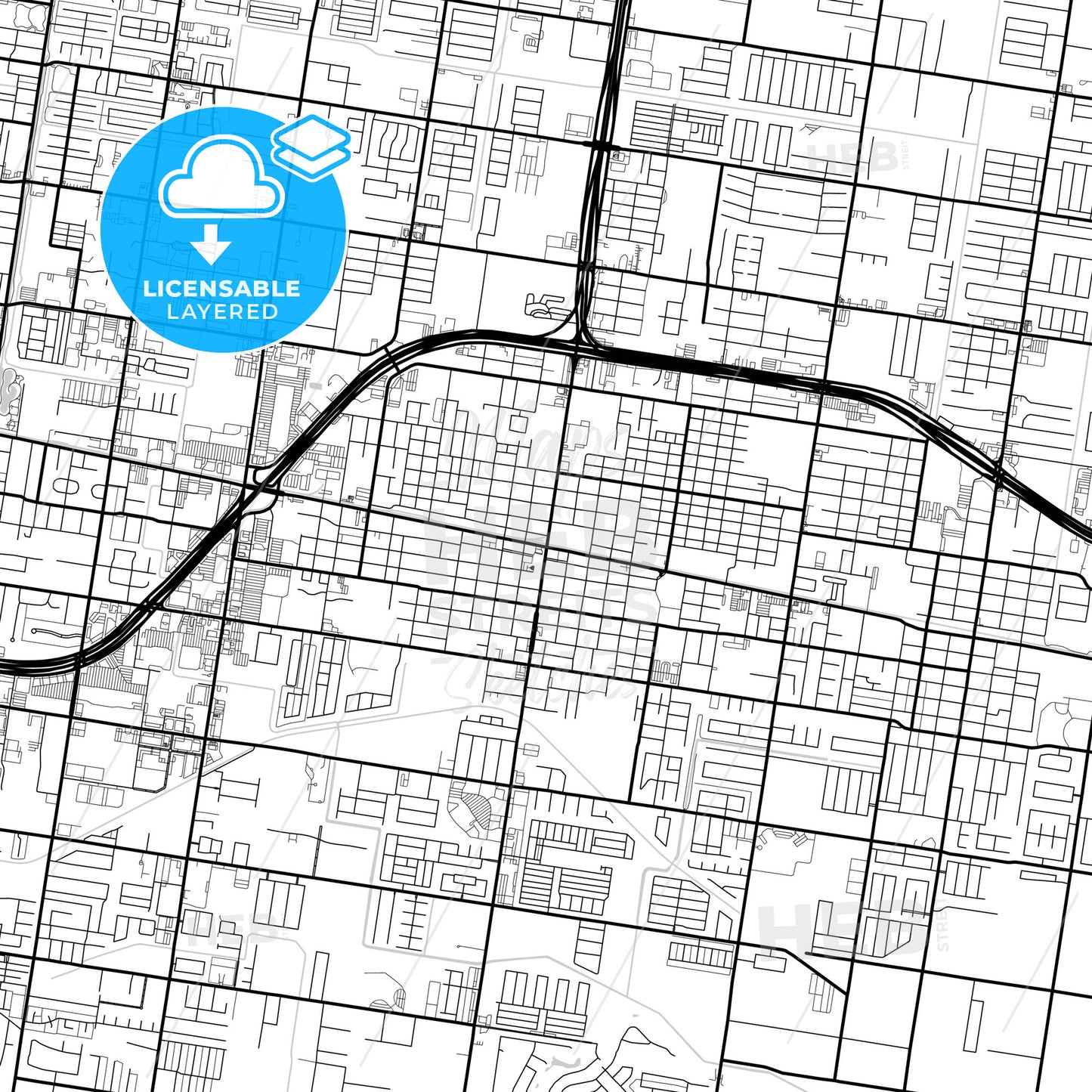 Layered PDF map of Pharr, Texas, United States