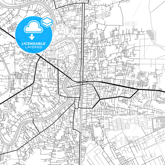 Layered PDF map of Phitsanulok, Phitsanulok, Thailand