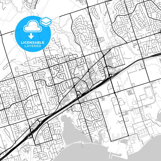Layered PDF map of Pickering, Ontario, Canada