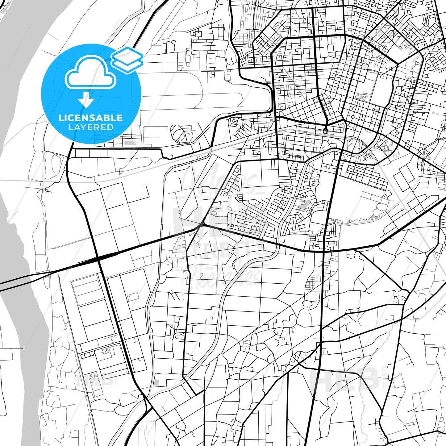 Layered PDF map of Pingtung, Pingtung, Taiwan