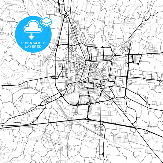 Layered PDF map of Pistoia, Tuscany, Italy