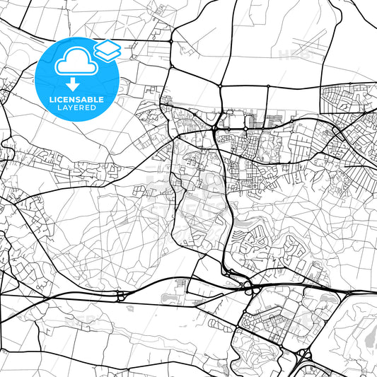 Layered PDF map of Plaisir, Yvelines, France