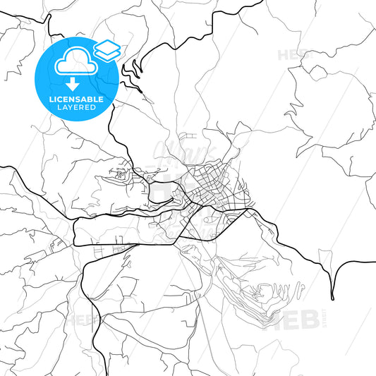 Layered PDF map of Pljevlja, Northern, Montenegro