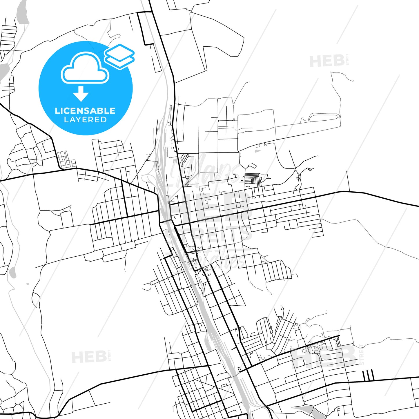 Layered PDF map of Podilsk, Odessa Oblast, Ukraine