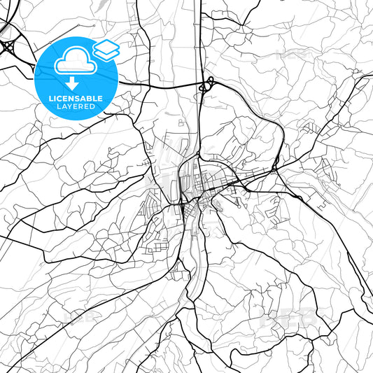 Layered PDF map of Pombal, Leiria, Portugal