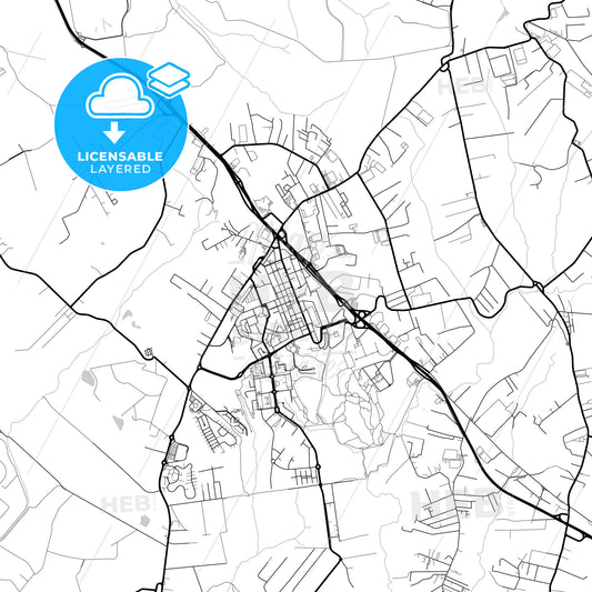 Layered PDF map of Pomezia, Lazio, Italy