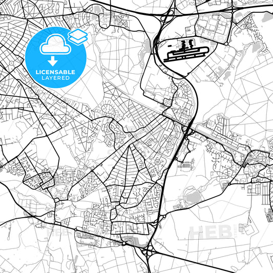 Layered PDF map of Pontault-Combault, Seine-et-Marne, France