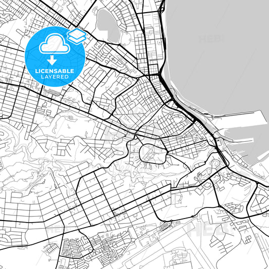 Layered PDF map of Port Elizabeth, South Africa