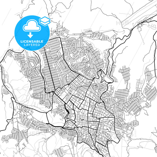 Layered PDF map of Potosi, Bolivia