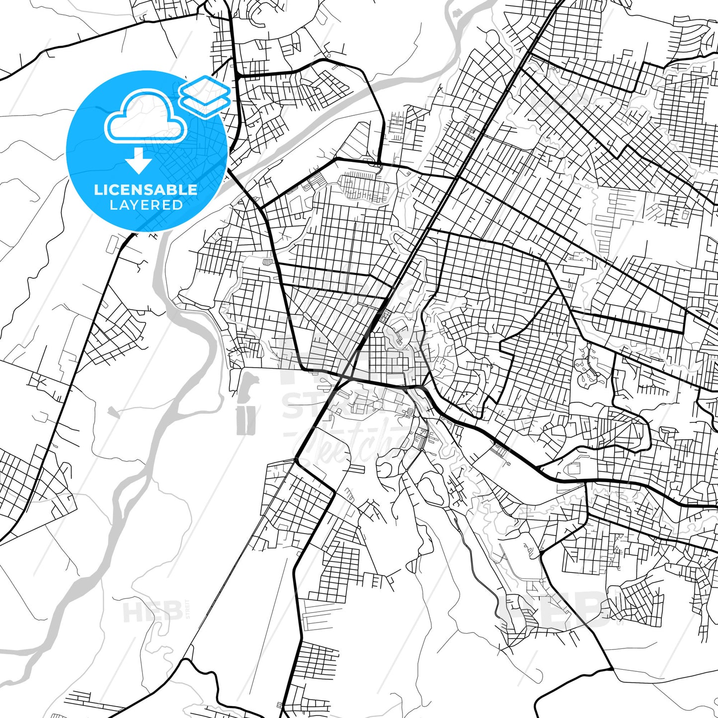 Layered PDF map of Poza Rica, Veracruz, Mexico