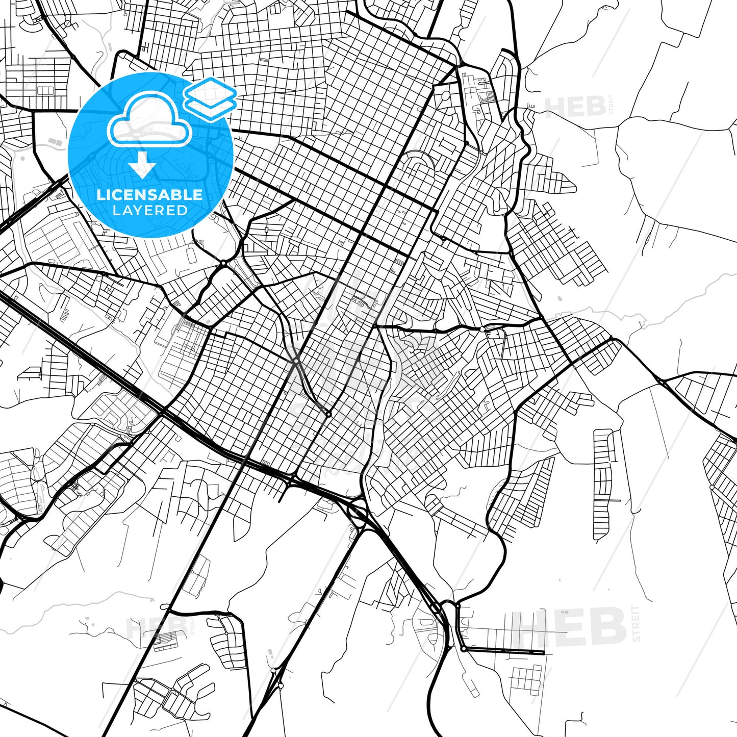 Layered PDF map of Presidente Prudente, Brazil