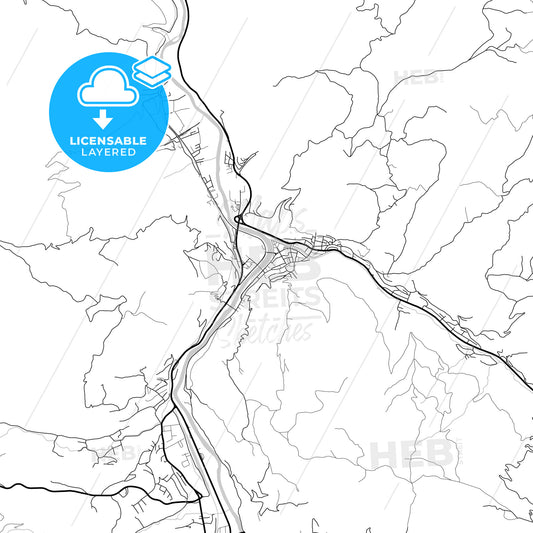 Layered PDF map of Prijepolje, Zlatibor, Serbia