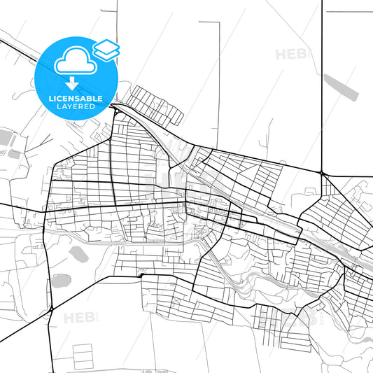 Layered PDF map of Prokhladny, Kabardino-Balkar Republic, Russia