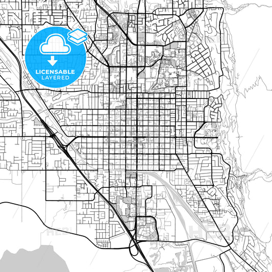 Layered PDF map of Provo, Utah, United States