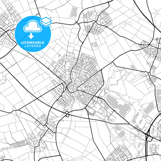 Layered PDF map of Pulheim, North Rhine-Westphalia, Germany