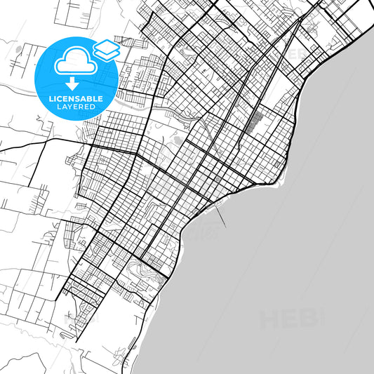 Layered PDF map of Punta Arenas, Chile