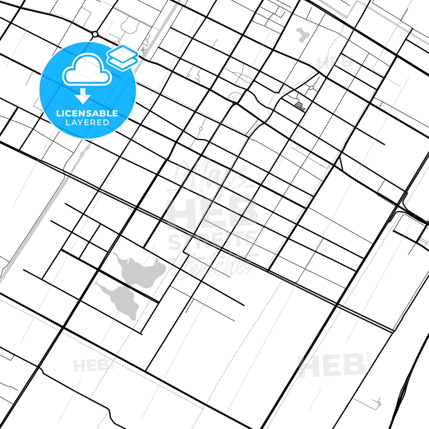 Layered PDF map of Qidong, Jiangsu, China