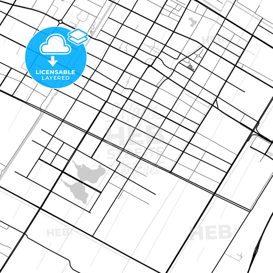 Layered PDF map of Qidong, Jiangsu, China