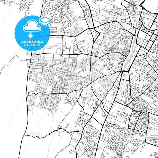 Layered PDF map of Quetta, Balochistan, Pakistan