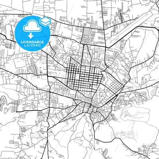 Layered PDF map of Quetzaltenango, Quetzaltenango, Guatemala