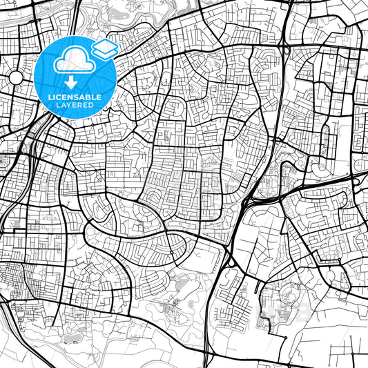 Layered PDF map of Ramat Gan, Tel Aviv, Israel