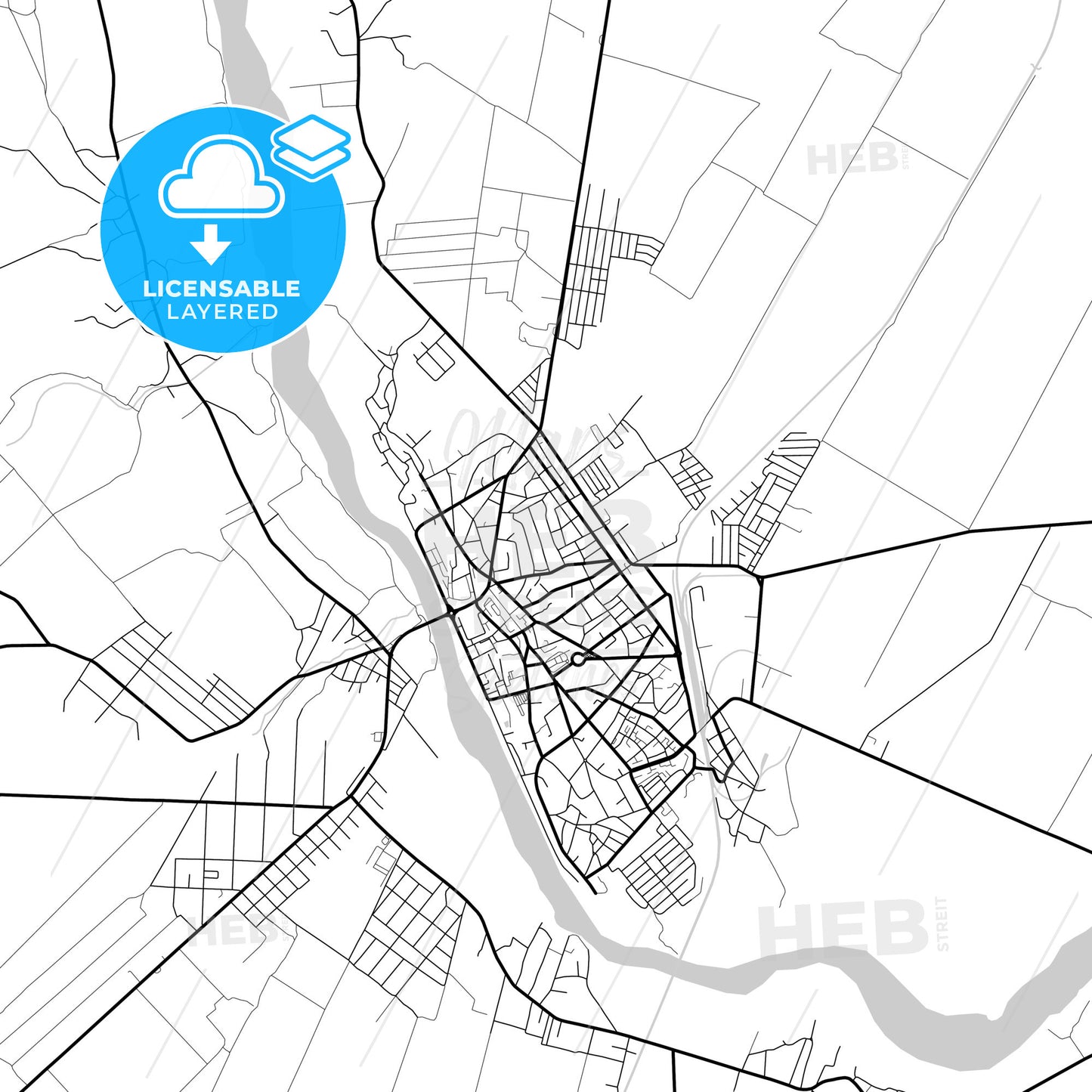 Layered PDF map of Râmnicu Sărat, Buzău, Romania