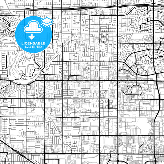 Layered PDF map of Rancho Cucamonga, California, United States