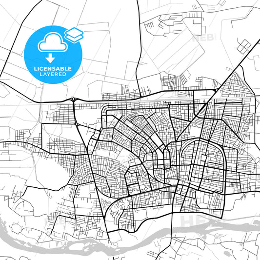 Layered PDF map of Raqqa, Syria