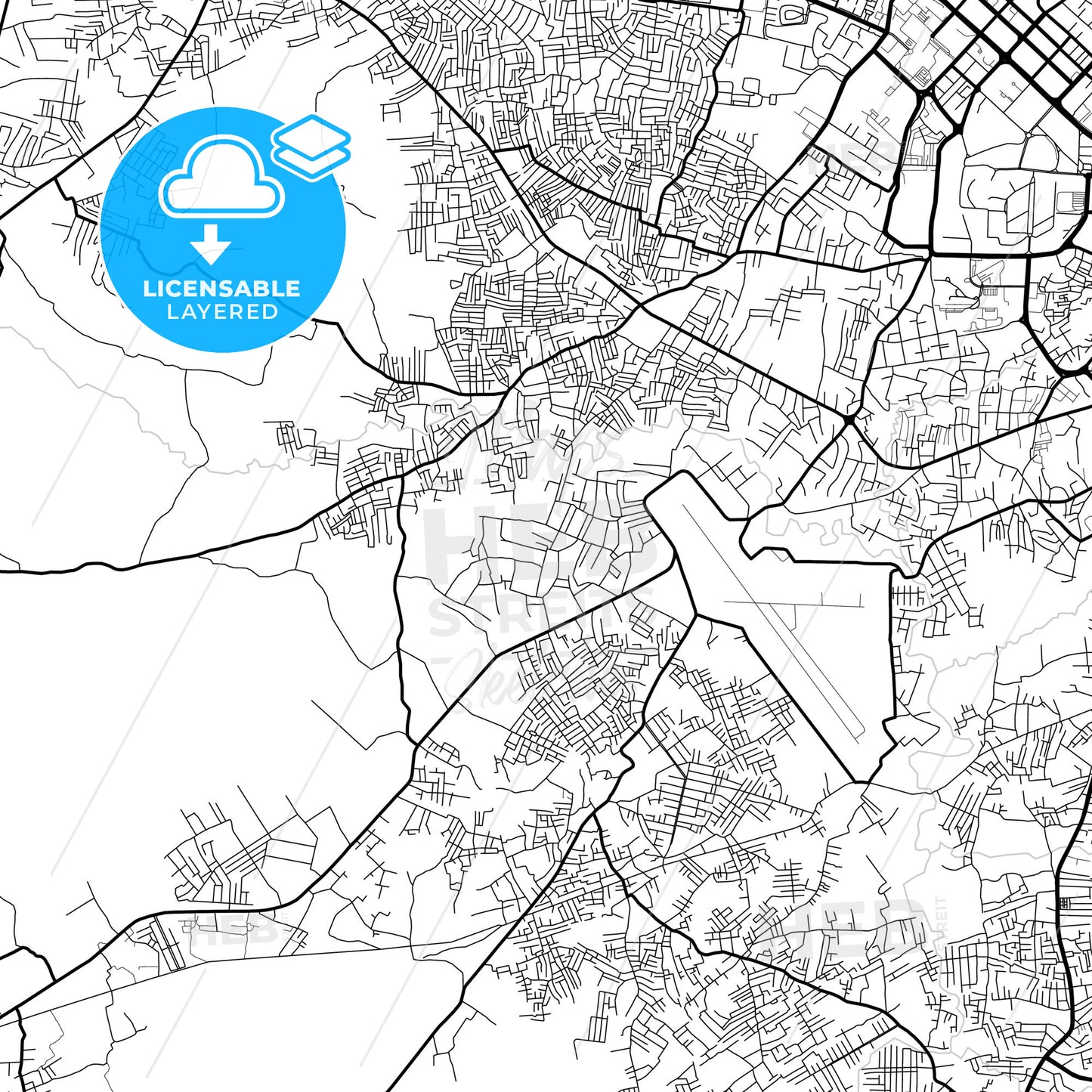 Layered PDF map of Rawalpindi, Punjab, Pakistan