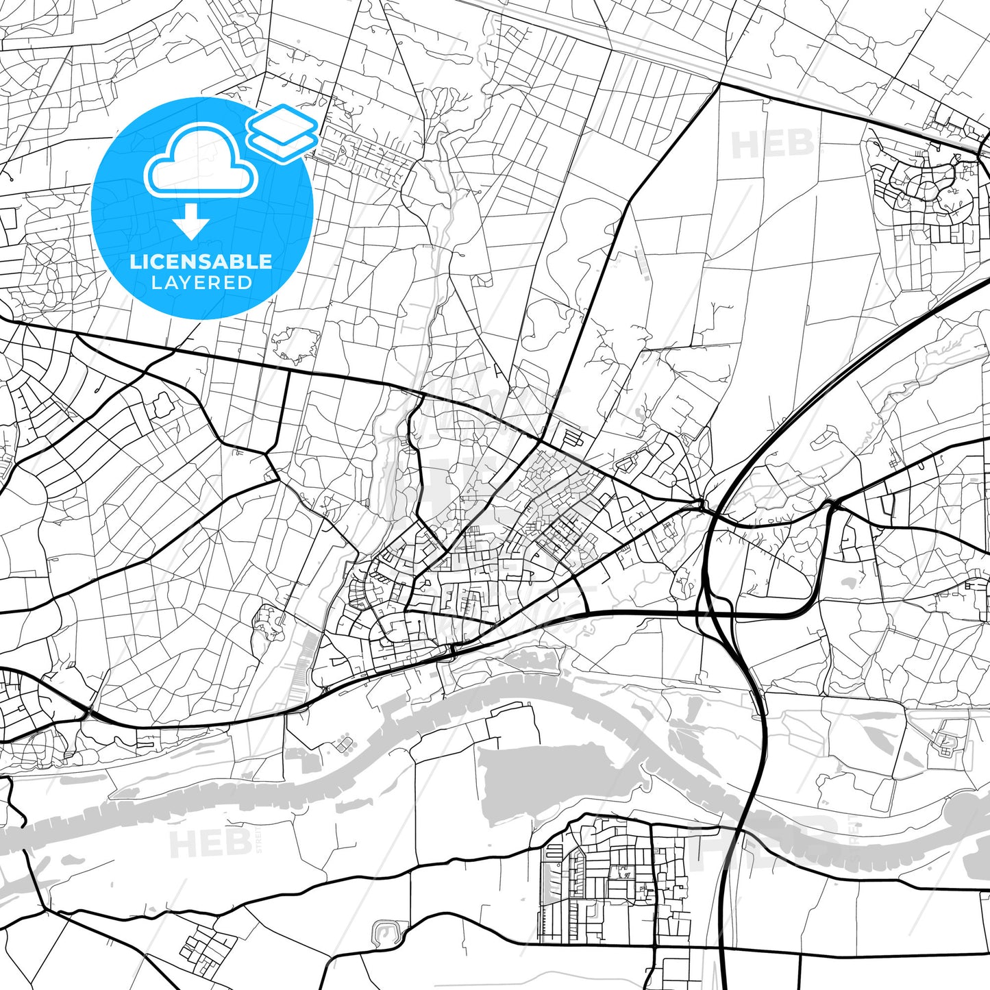 Layered PDF map of Renkum, Gelderland, Netherlands