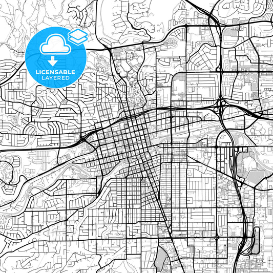 Layered PDF map of Reno, Nevada, United States