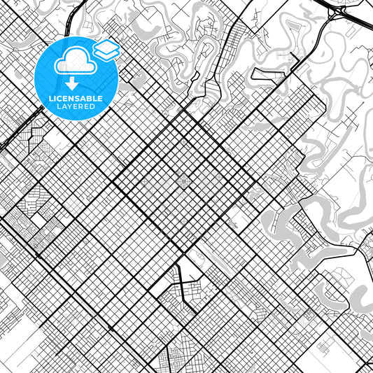 Layered PDF map of Resistencia, Argentina