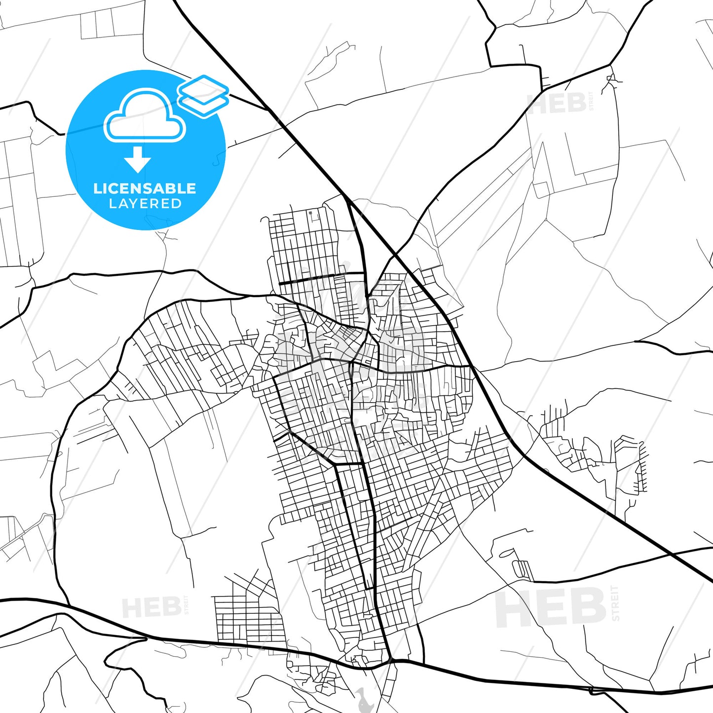 Layered PDF map of Reyhanlı, Hatay, Turkey