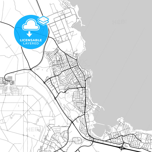 Layered PDF map of Reykjanesbær, Reykjanesbær, Iceland