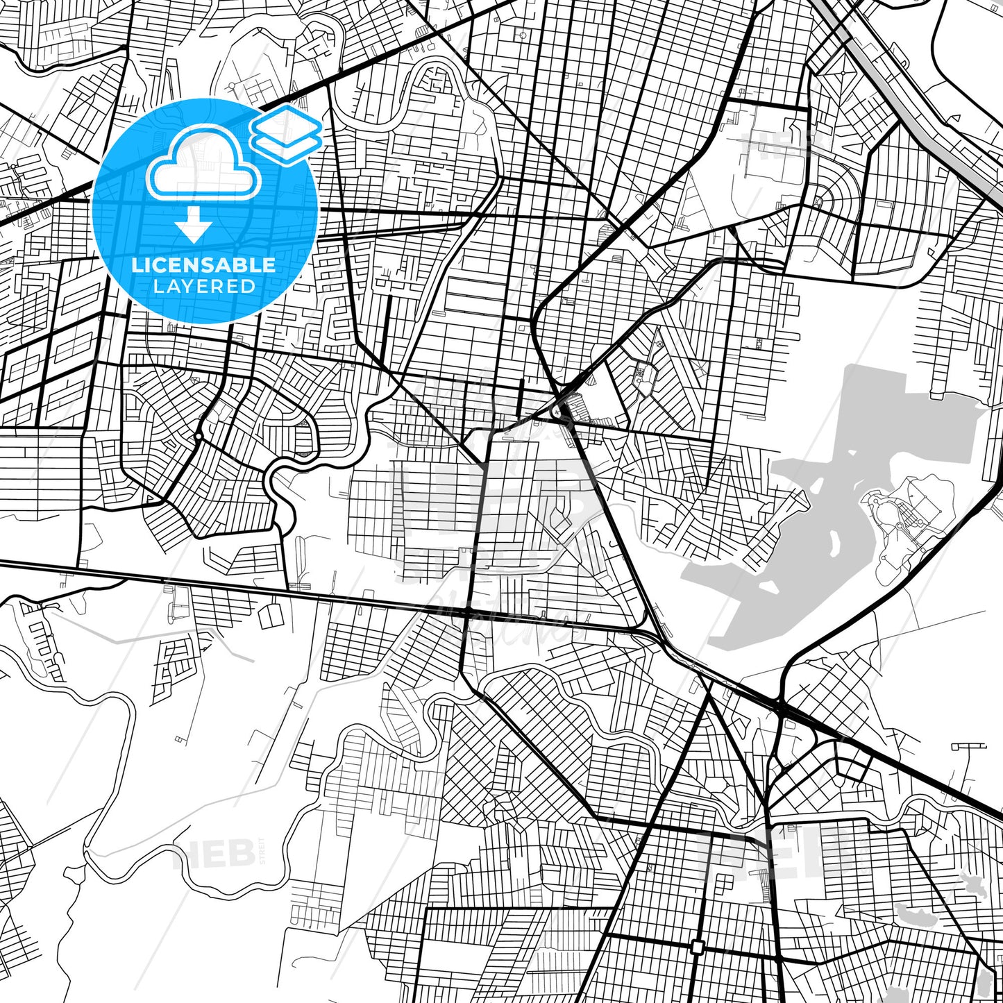 Layered PDF map of Reynosa, Tamaulipas, Mexico