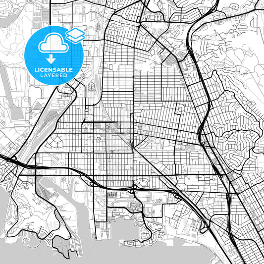 Layered PDF map of Richmond, California, United States