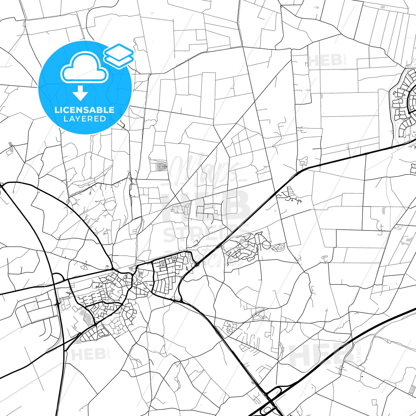 Layered PDF map of Rijssen-Holten, Overijssel, Netherlands