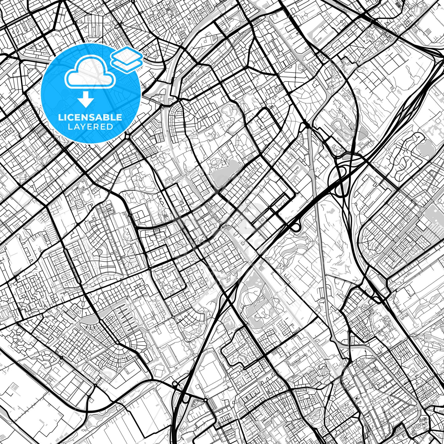 Layered PDF map of Rijswijk, South Holland, Netherlands