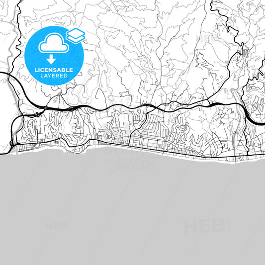 Layered PDF map of Rincón de la Victoria, Málaga, Spain