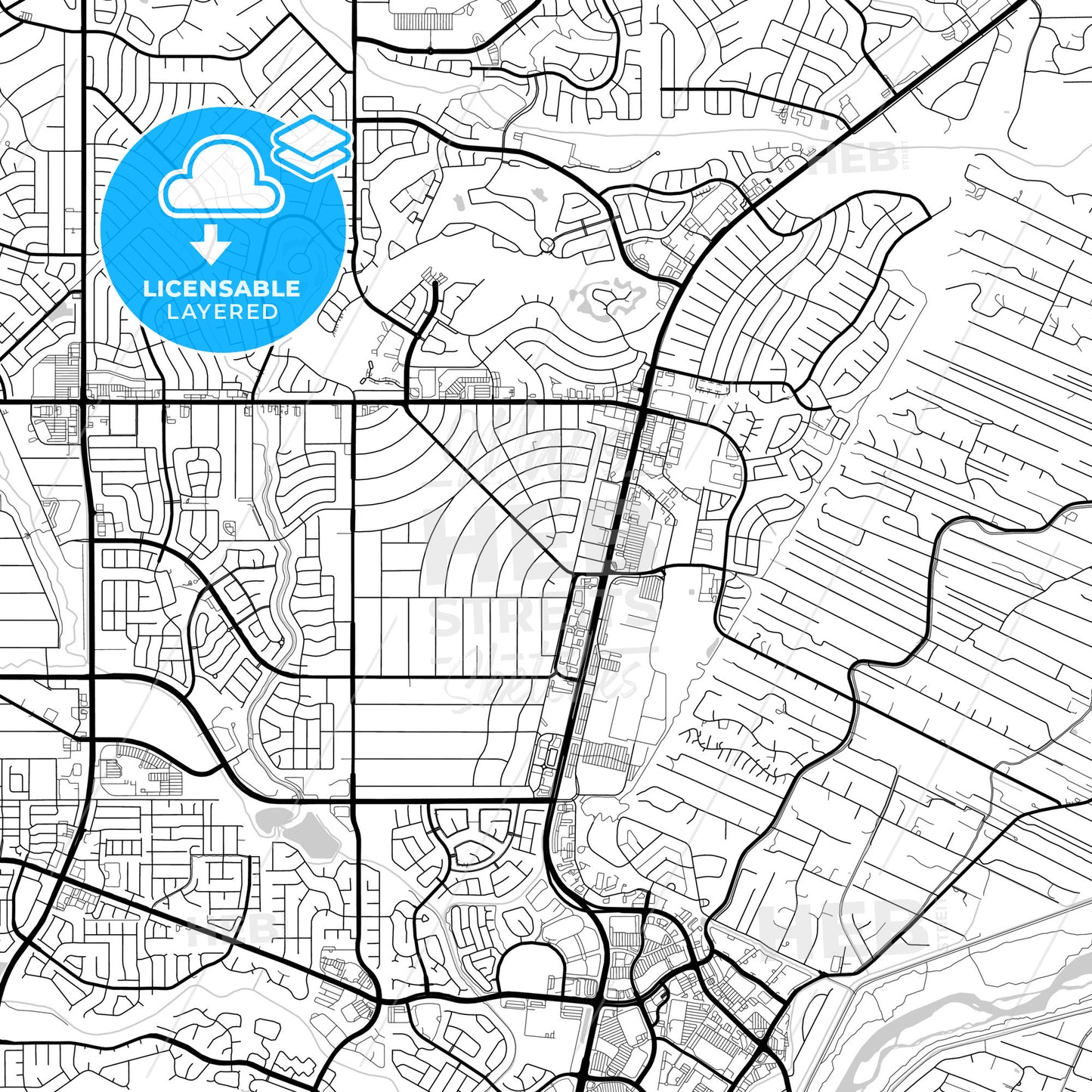 Layered PDF map of Rio Rancho, New Mexico, United States