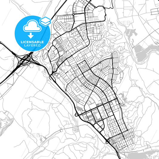 Layered PDF map of Rivas-Vaciamadrid, Madrid, Spain