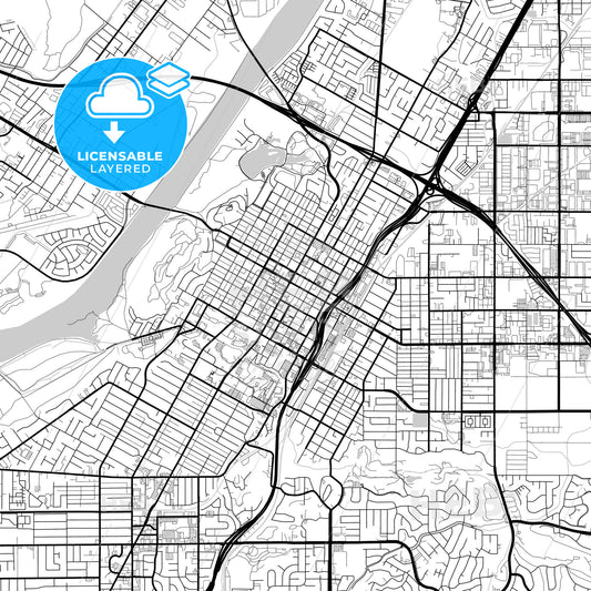 Layered PDF map of Riverside, California, United States
