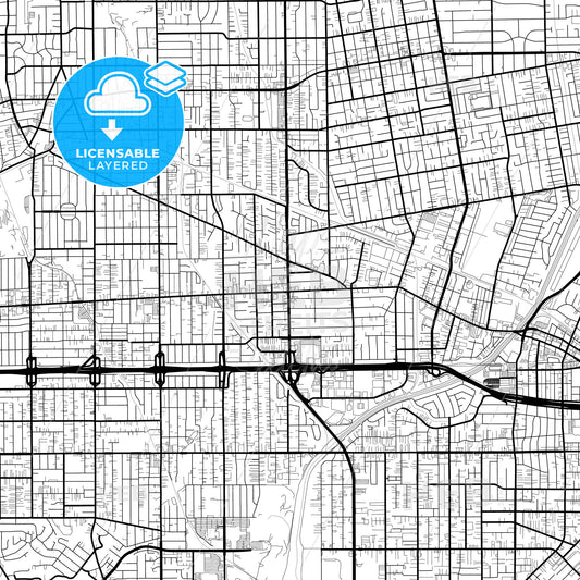 Layered PDF map of Rosemead, California, United States