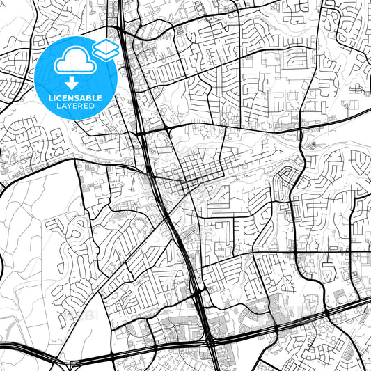 Layered PDF map of Round Rock, Texas, United States