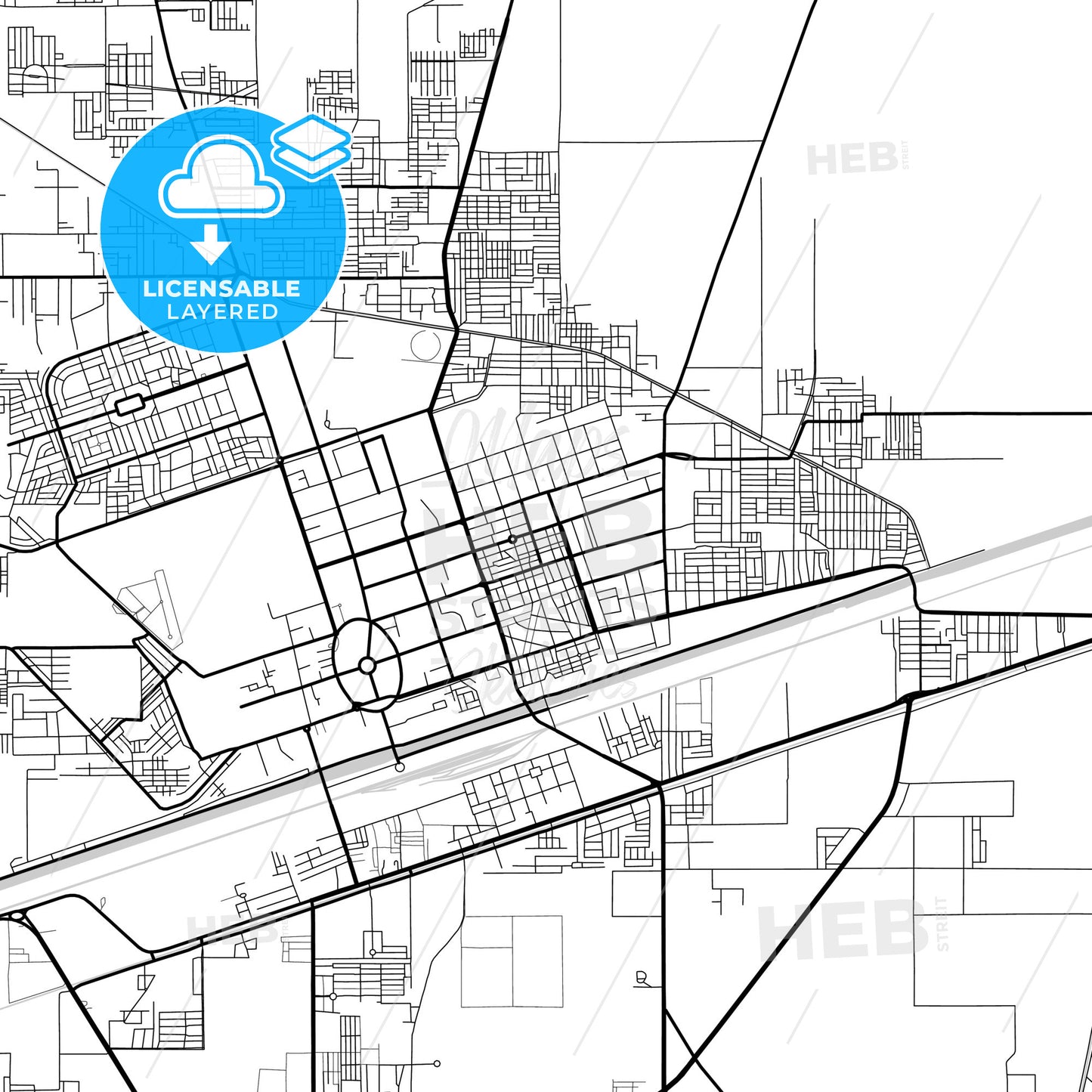 Layered PDF map of Sahiwal, Punjab, Pakistan