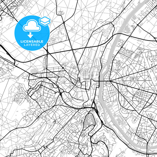 Layered PDF map of Saint-Germain-en-Laye, Yvelines, France
