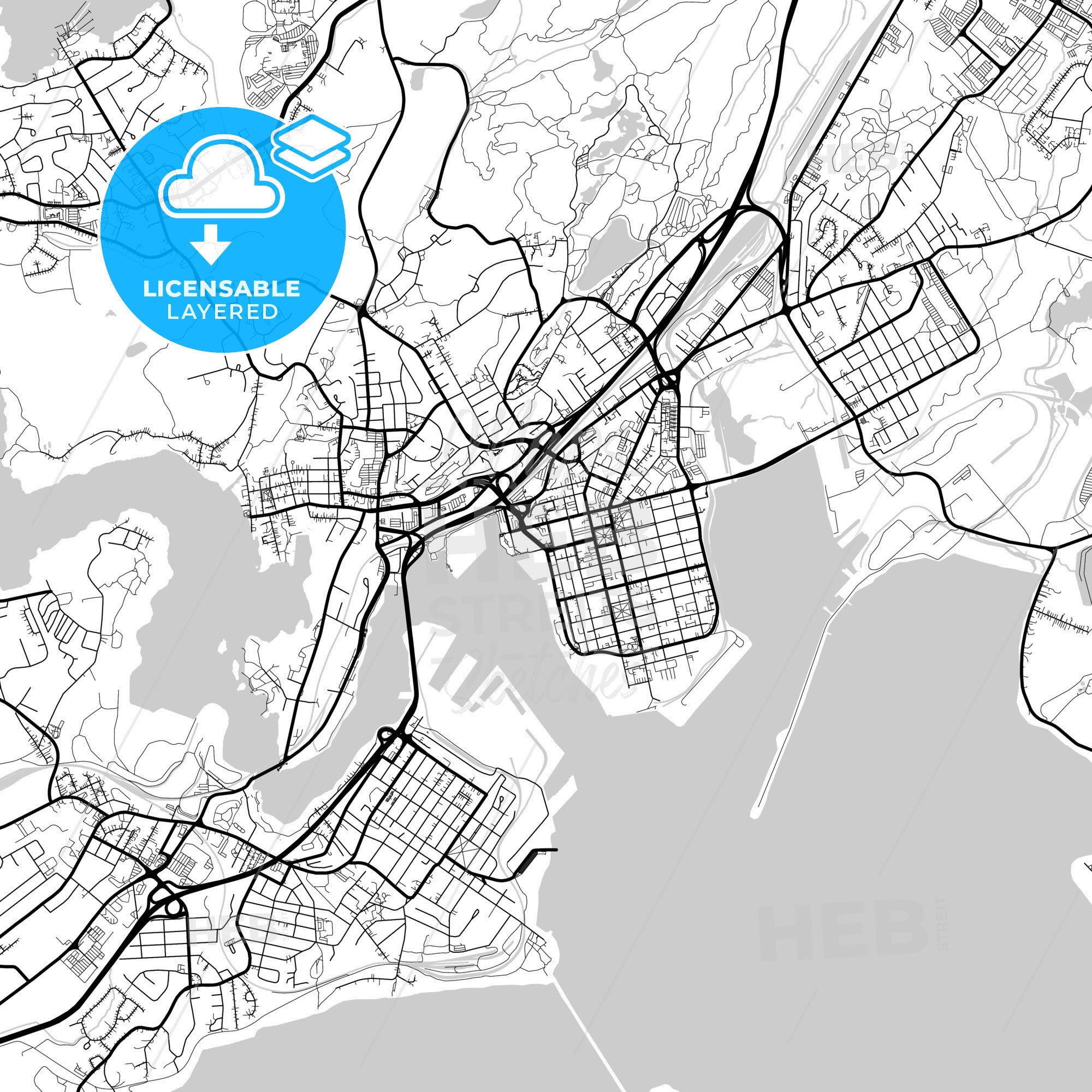 Map of Saint John New Brunswick Canada