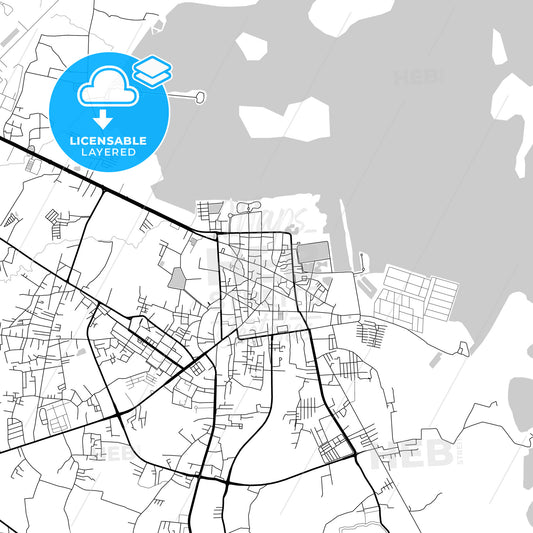 Layered PDF map of Sakon Nakhon, Sakon Nakhon, Thailand